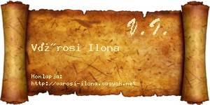 Városi Ilona névjegykártya